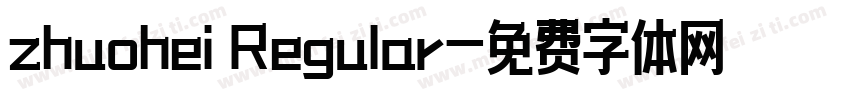 zhuohei Regular字体转换